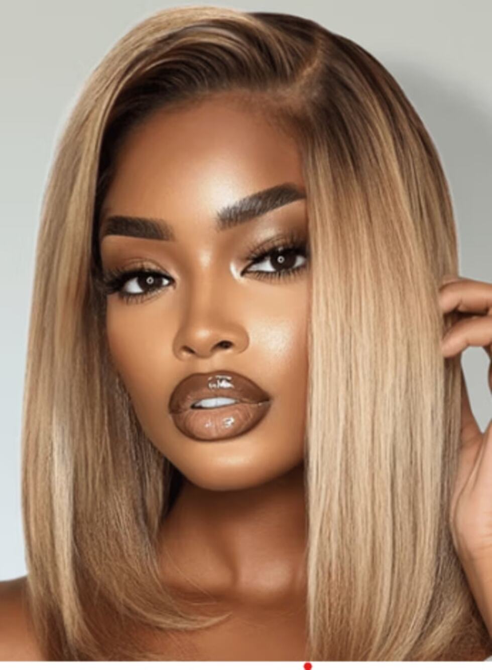 NWT Body Wave Bob Wig Honey Blonde Highlights 13x4 Lace Front Glueless